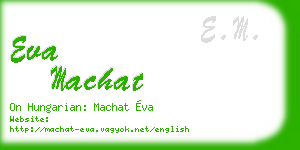 eva machat business card